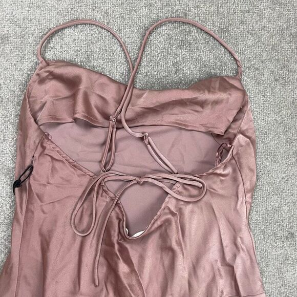 ASTR Womens XL Maxi Dress Pink Criss Cross Open Back Flowy Cruise Wear NWT - Picture 3 of 5